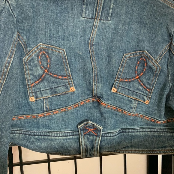 EUC Be Good Cropped Blue Denim Jacket Size Large - Picture 6 of 8